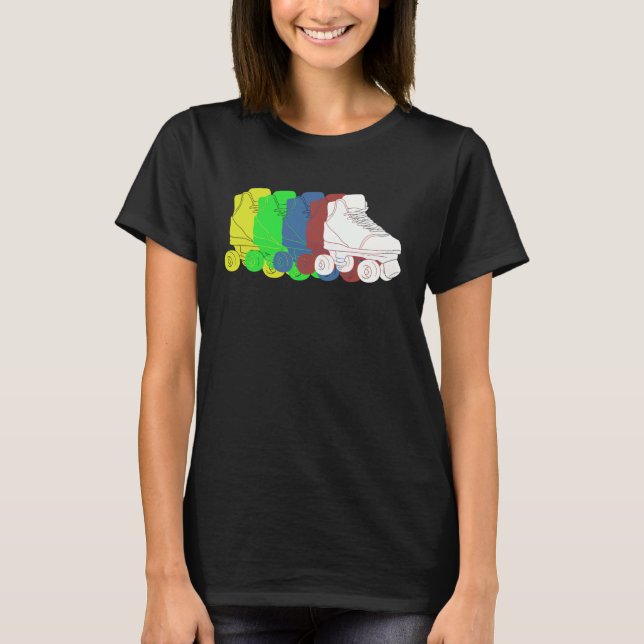 Colorful Roller Skates T-Shirt (Front)