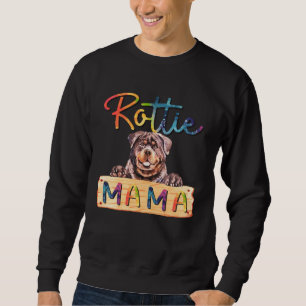 Colorful Rottweiler Rottie Mama  Dog Mom Sweatshirt