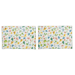Colorful safari cute jungle animals zoo baby wild pillowcase
