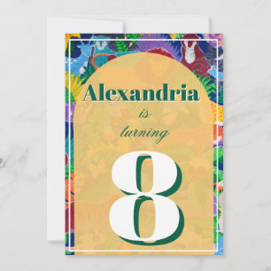 Colorful Safari Theme Birthday Busy Invitation