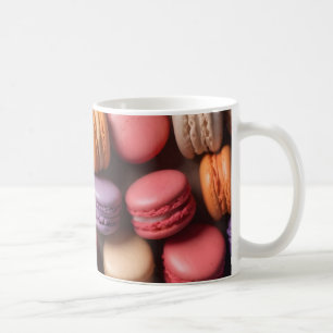 Colorful sandwich cookies coffee mug