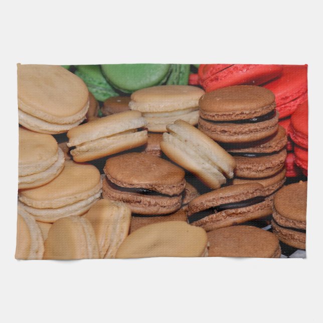Colorful sandwich cookies tea towel (Horizontal)