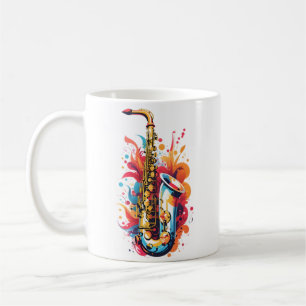 Colorful Saxophone Coffee Mug
