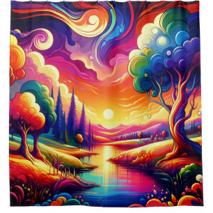 Colorful Scenery Shower Curtain