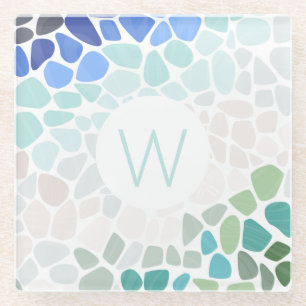 Colorful Sea Glass  Coaster