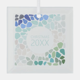 Colorful Sea Glass Keepsake Tree Decoration