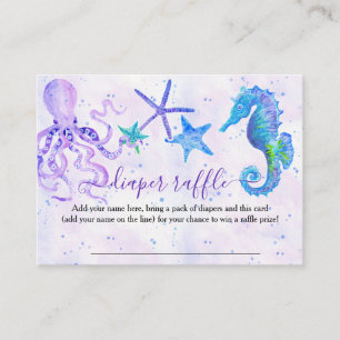 Colorful Seahorse Octopus Starfish Seaside Baby Business Card