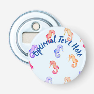 Colorful Seahorses Pattern Bottle Opener