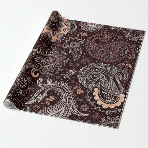 Colorful seamless pattern in paisley style. Vintag Wrapping Paper
