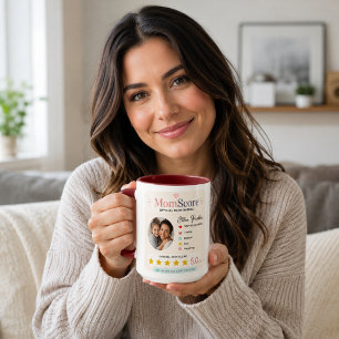 Colorful Search Style Mom Photo Tribute Mug