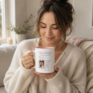 Colorful Search Style Mom Photo Tribute Mug
