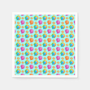 Colorful Seashells  Napkin