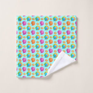 Colorful Seashells Wash Cloth