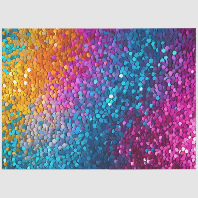 Colorful Sequin Art Tissue Paper (Front)