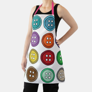 Colorful Sewing Buttons Fashion Tailor Apron