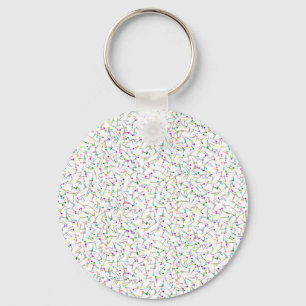 Colorful Sewing Pins White Dressmaker Seamstress Key Ring