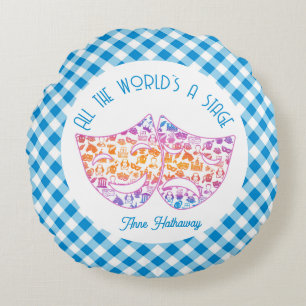 Colorful Shakespeare Icons Personalized Pillow