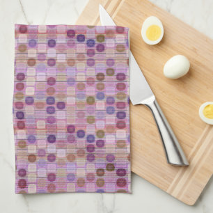 Colorful shapes tea towel