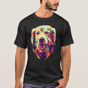 Colorful Shepherd Dog Face Pop Cool Art Style Wo T-Shirt