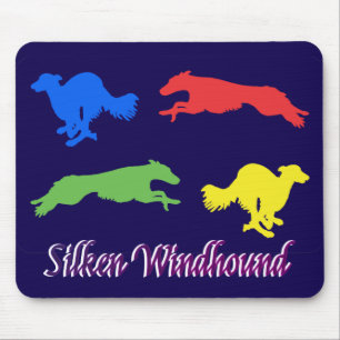 Colorful Silken Windhounds  Mouse Pad