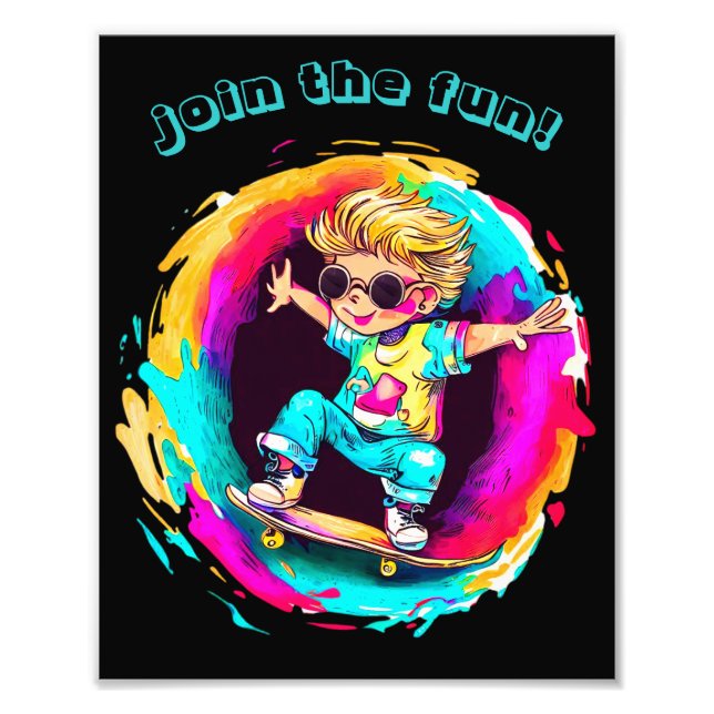 COLORFUL SKATER FUN! PHOTO PRINT (Front)