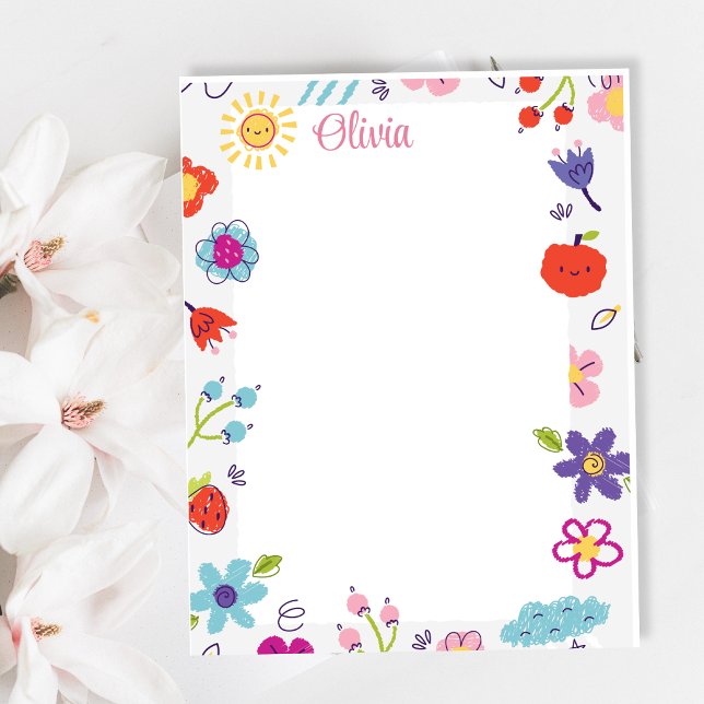 Colorful Sketch Scribble Funny personalized  Notepad (Creator Uploaded)