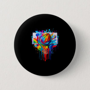 Colorful Sketll Ll Tie Dye Splatter Slam Dunk Hoop 6 Cm Round Badge