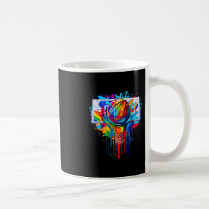 Colorful Sketll Ll Tie Dye Splatter Slam Dunk Hoop Coffee Mug