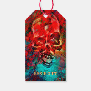 Colorful skull. Eerie Gift Tags