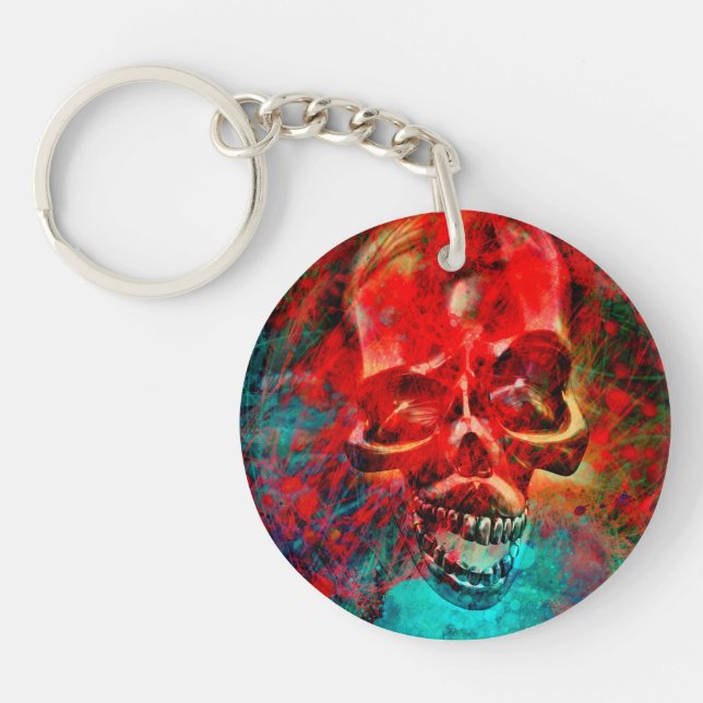 Colorful skull key ring (Front)