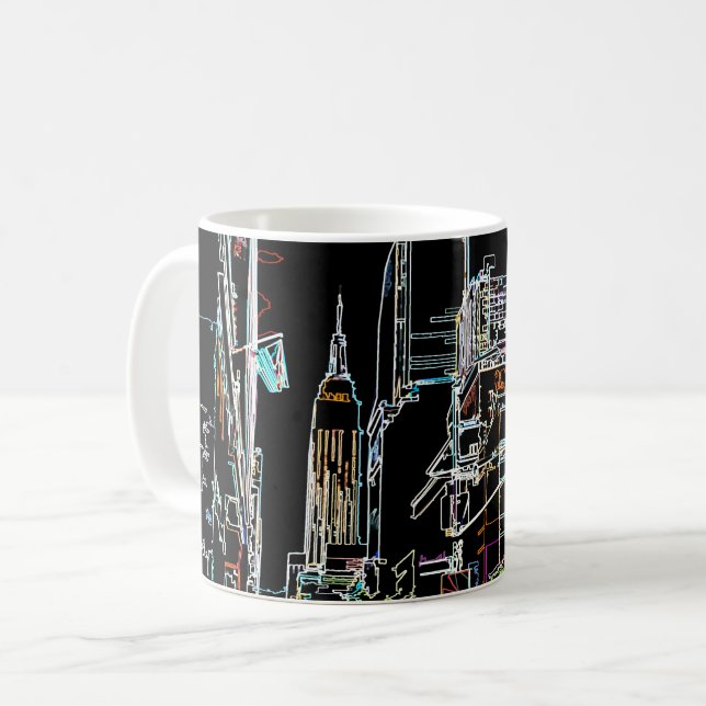 Colorful skyline in Manhattan Coffee Mug (Front Left)