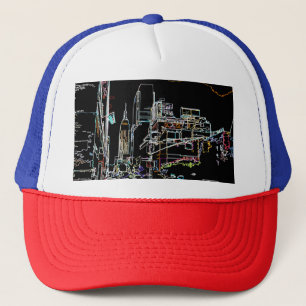 Colorful skyline in Manhattan Trucker Hat