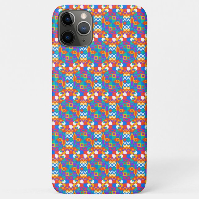 Colorful smartphone case with abstract geometric  (Back)