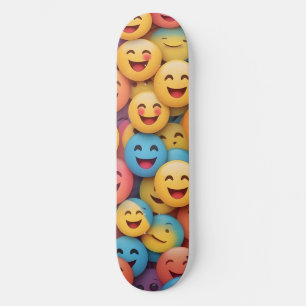 Colorful Smile Emoji Skateboard
