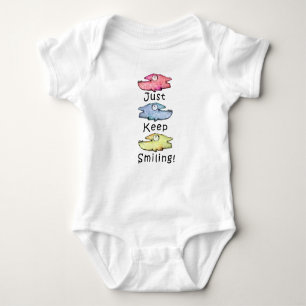 Colorful Smiling Fish Baby bodysuit