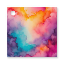 Colorful Smoke Art Gift Tags