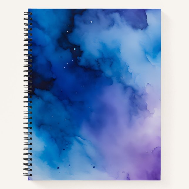 Colorful Smoke Art Spiral Notebook (Front)