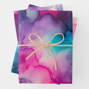 Colorful Smoke Art Wrapping Paper Sheets