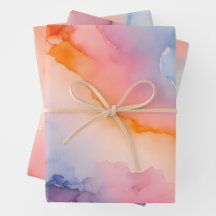 Colorful Smoke Art Wrapping Paper Sheets