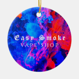 Colorful Smoke Vape Shop  Ceramic Ornament