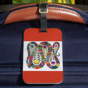 Colorful Snake Acrylic Luggage Tag