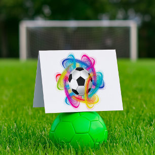 Colorful Soccer Ball Note Cards