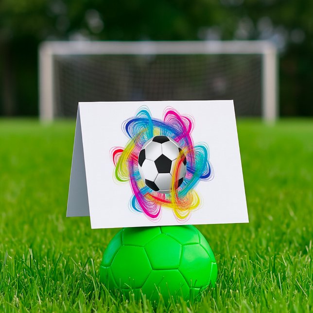Colorful Soccer Ball Note Cards (Creator Uploaded)