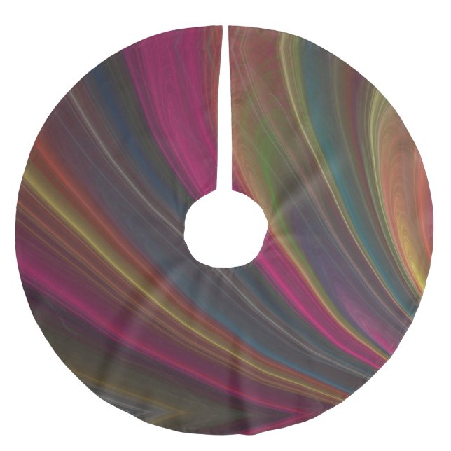Colorful Soft Sand Waves Brushed Polyester Tree Skirt (Front)