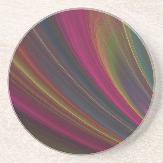 Colorful Soft Sand Waves Coaster (Front)