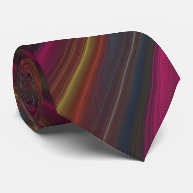 Colorful Soft Sand Waves Tie (Rolled)
