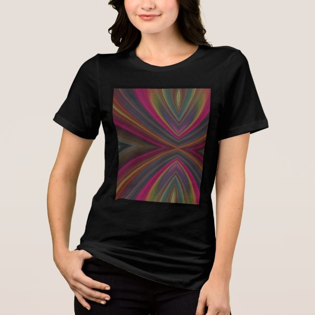 Colorful Soft Sand Waves Tri-Blend Shirt (Front)