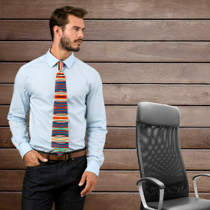 Colorful southwest motif abstract contemporary tie