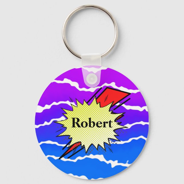 colorful speech bubble key ring (Front)