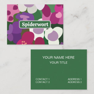 Colorful Spiderwort Flowers Floral Business Card